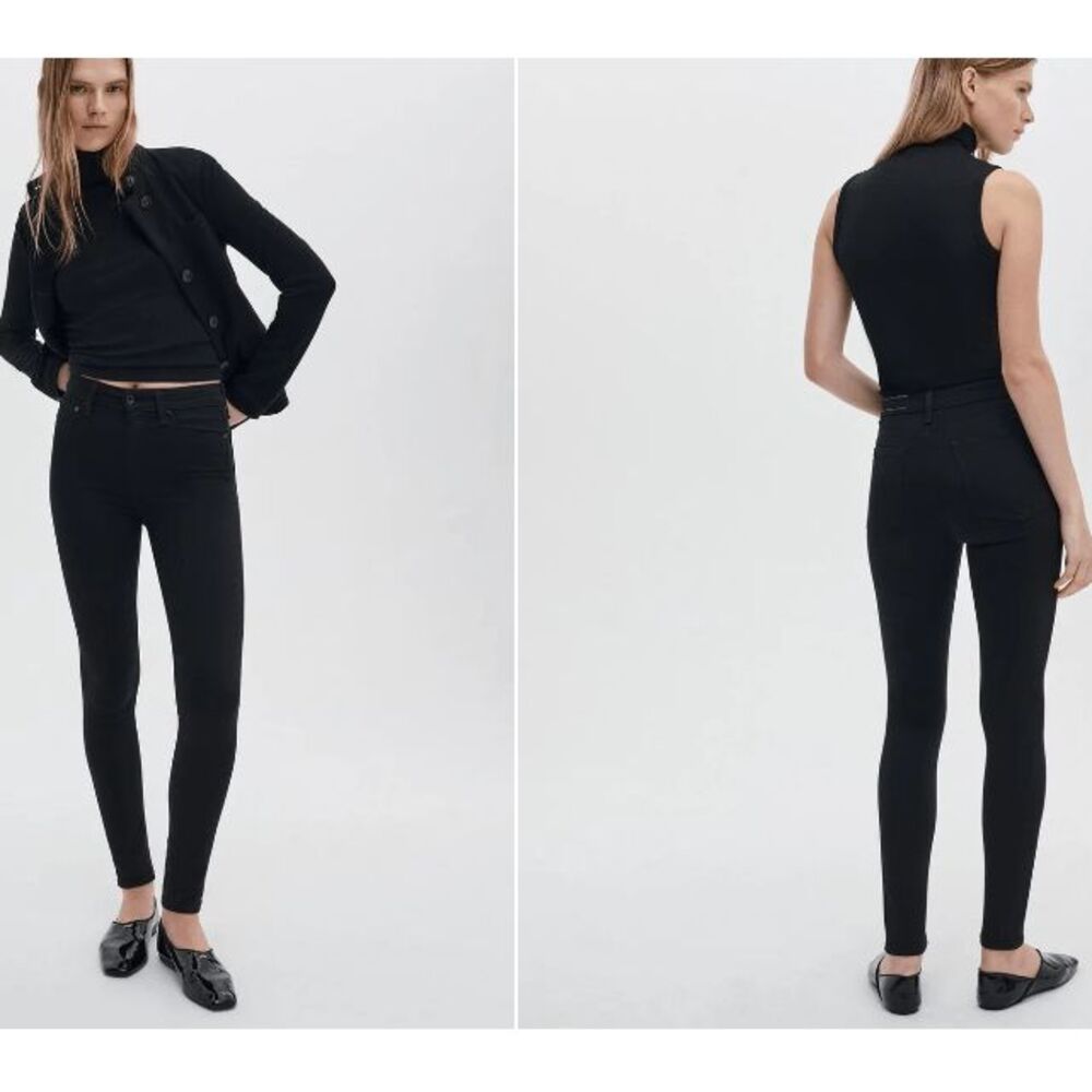 Rag & Bone Nina High Rise Skinny Jeans‎ Black Stretch Size 28